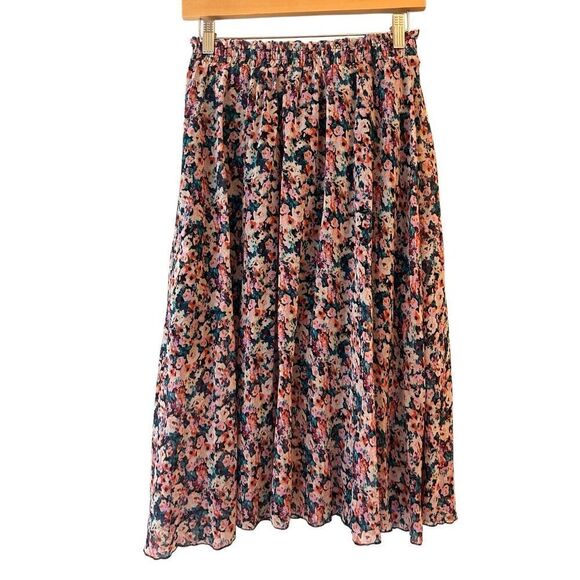 Disney Cinderella Floral Midi Chiffon Skirt sz XS Cottagecore romantic dainty pr - Picture 3 of 8